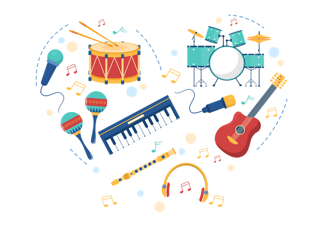 Music instruments  Illustration