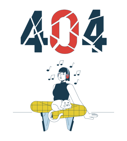 Music listening 404 flash message  Illustration