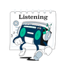 music listening illustration