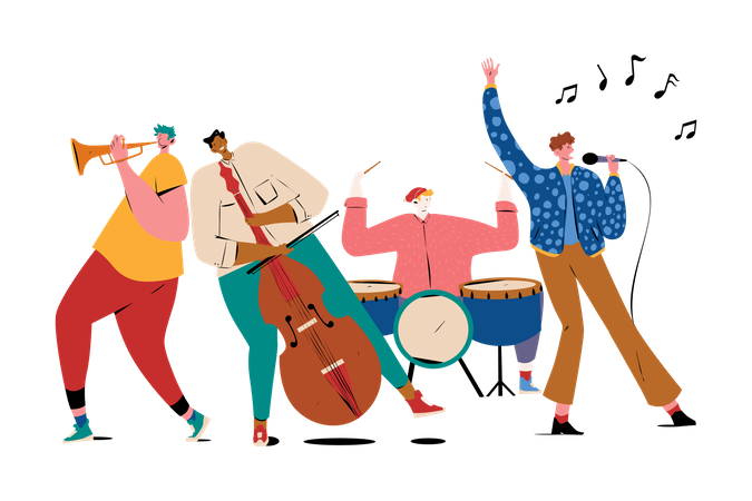 Music Party Illustration