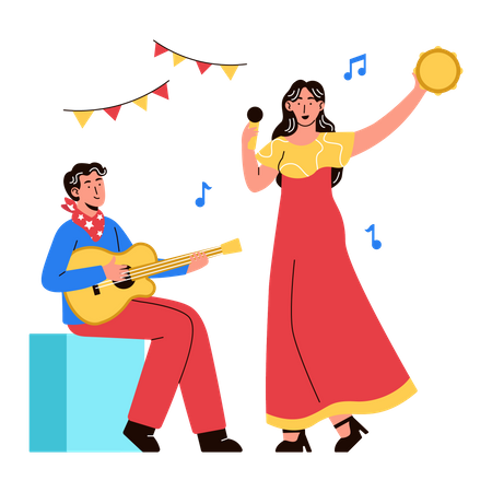 Music Party  Illustration