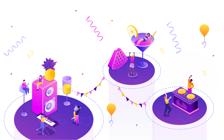 Music Party  Illustration