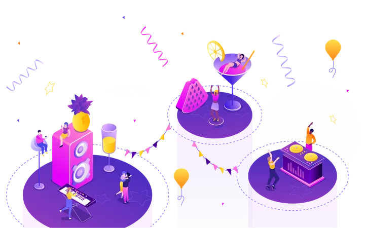 Music Party  Illustration