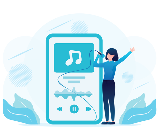 Music Player Application  Illustration