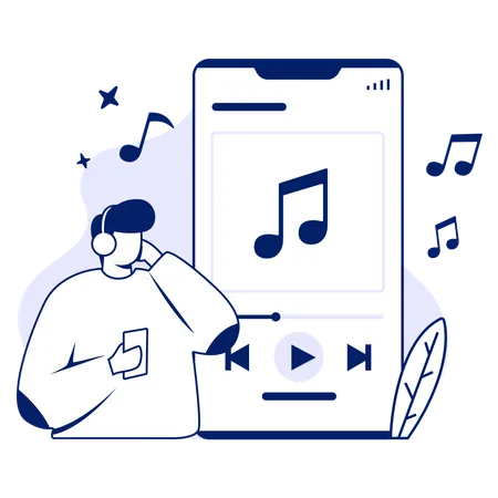 Music Playlist  Illustration