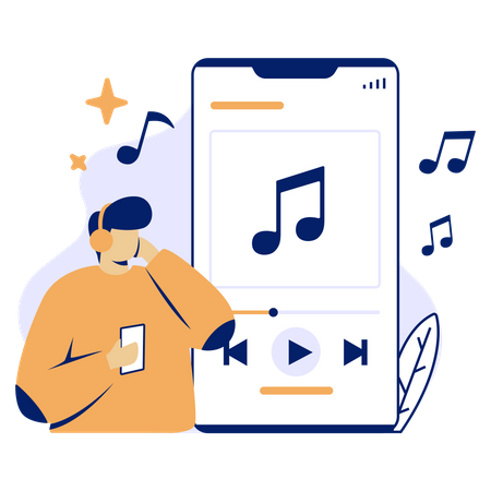 Music Playlist  Illustration