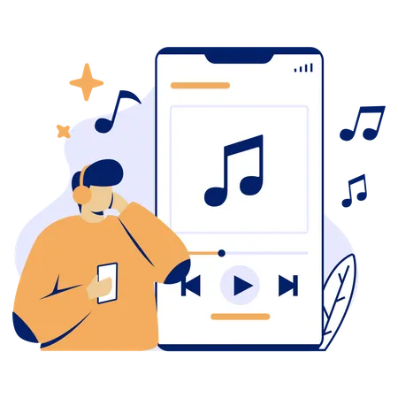 Music Playlist  Illustration