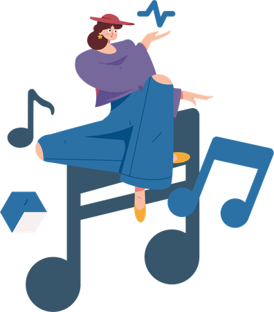 Music Relaxation  Illustration