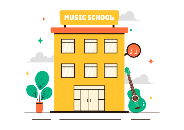 Music School  Illustration