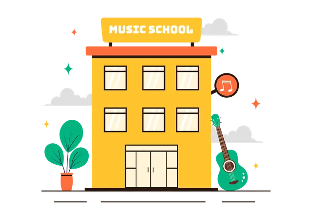 Music School  Illustration