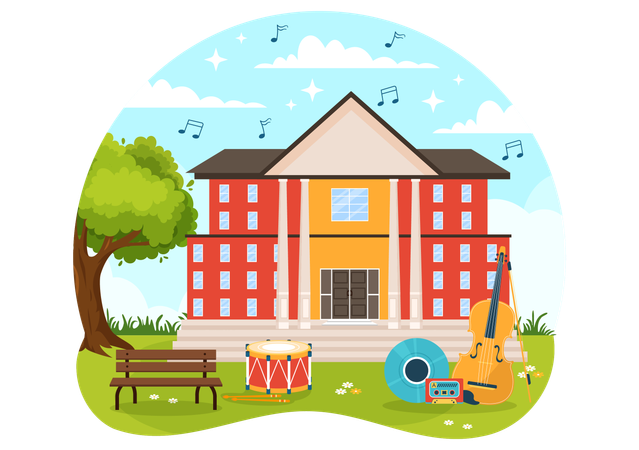 Music school  Illustration