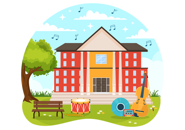 Music school  イラスト