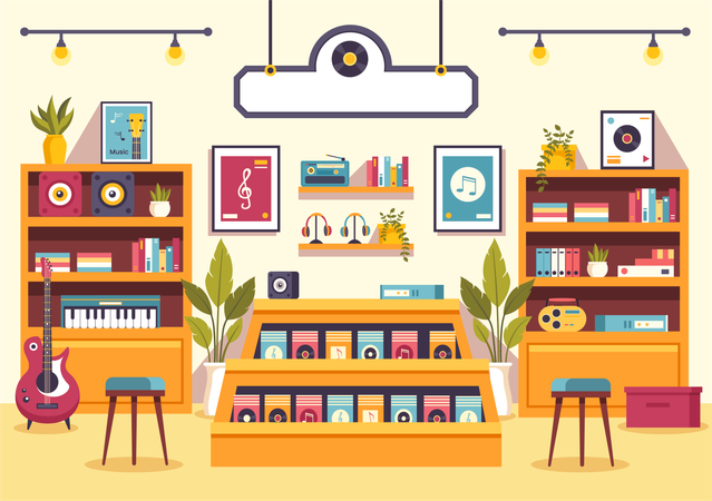 Music Shop  Illustration