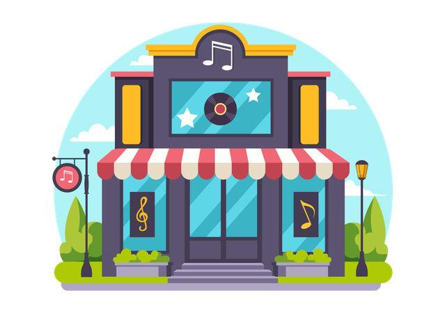 Music Store  Illustration