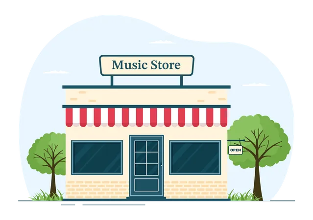Music Store Illustration