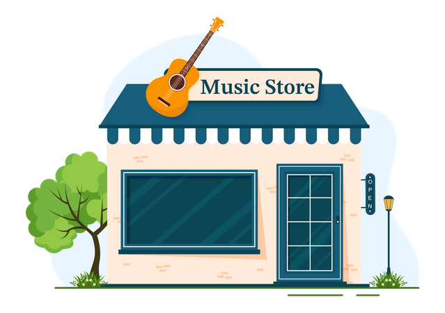 Music Store  Illustration