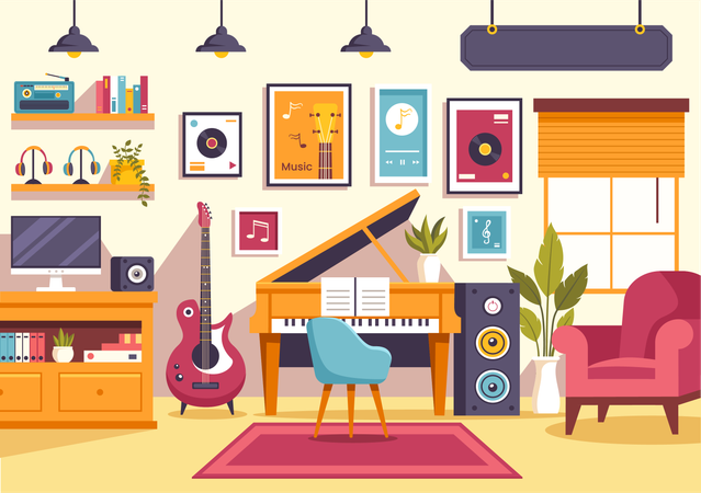 Music Store  Illustration