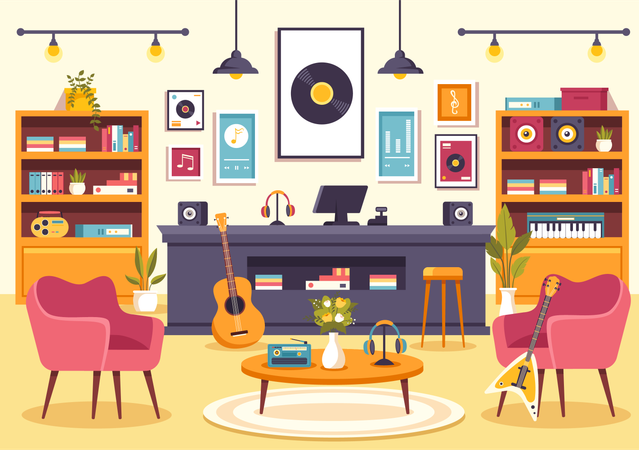 Music Store  Illustration