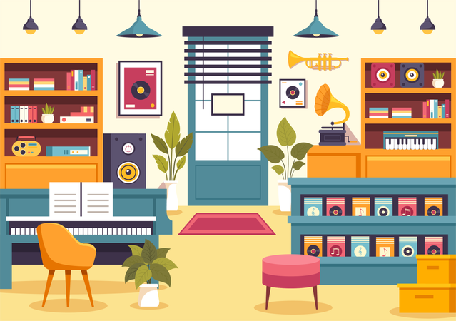 Music Store  Illustration