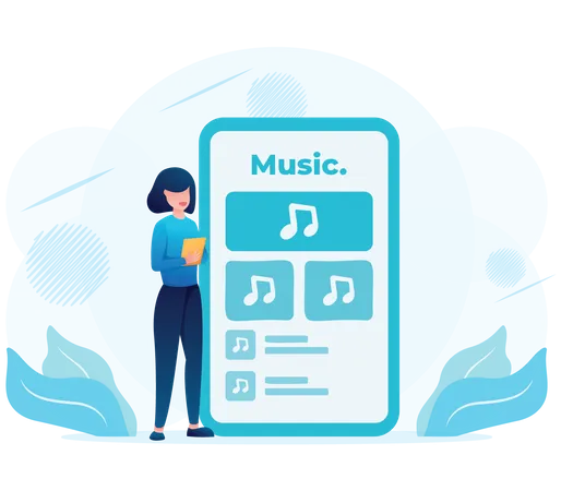 Music Streaming Application Illustration