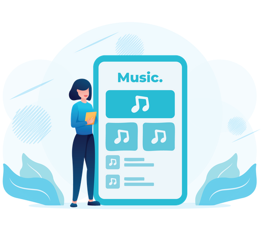 Music Streaming Application  Illustration