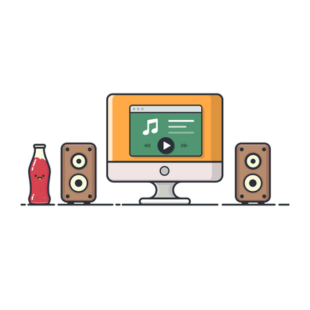 Music Workstation  Illustration