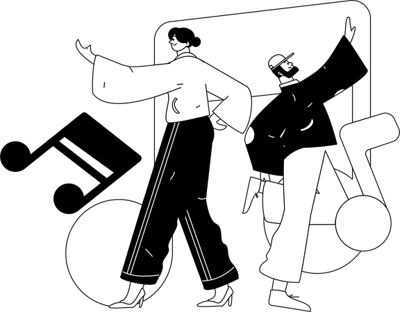 Garçon musical  Illustration