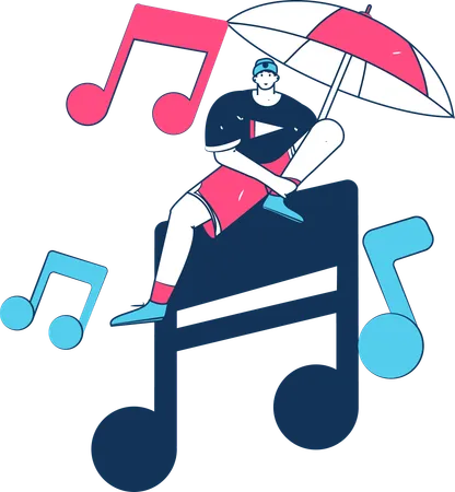 Musical Boy  Illustration