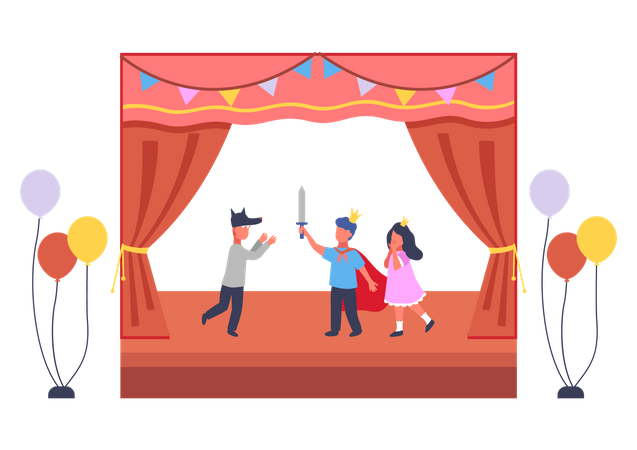 Musical concert in school  Illustration