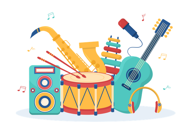 Musical instruments  Illustration