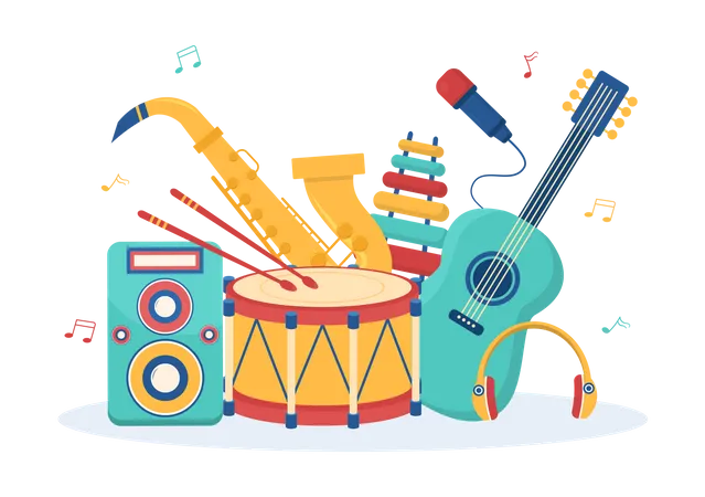 Musical instruments  Illustration