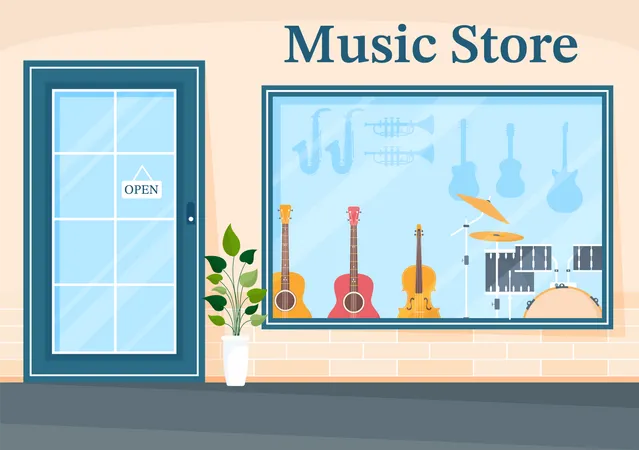 Musical Shop Illustration