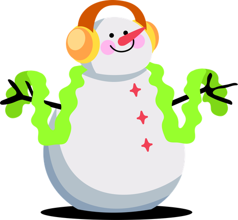 Musical Winter Snowman  Ilustración