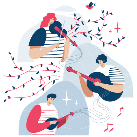 Musician doing concert  Illustration