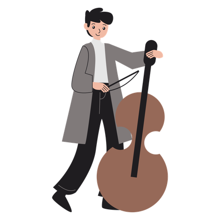 Musician playing guitar  Illustration