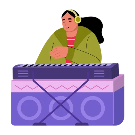 Musician playing music  Illustration