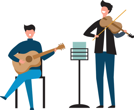 Musicians band  Illustration