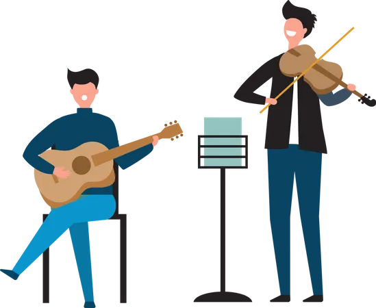 Musicians band  Illustration