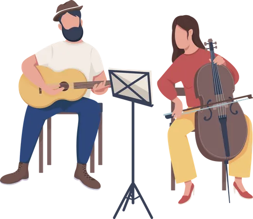 Musicians band  Illustration