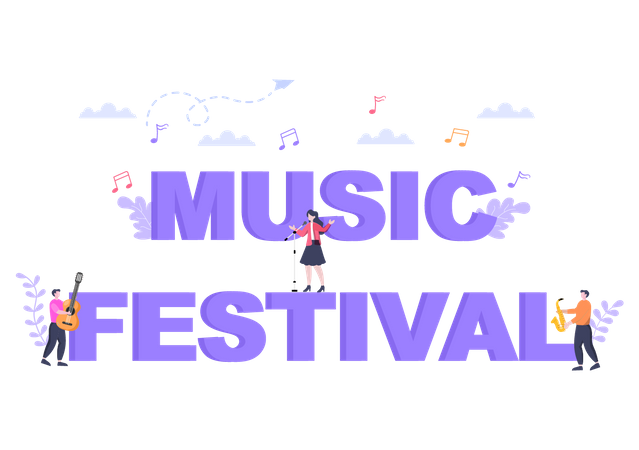 Musikfestival  Illustration