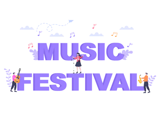 Musikfestival  Illustration