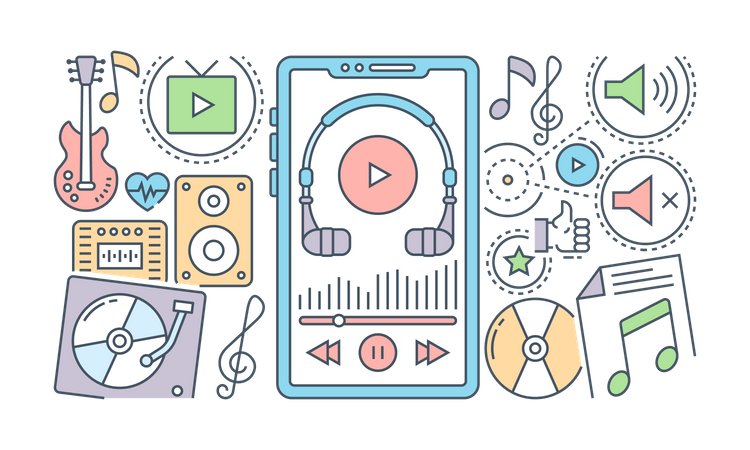 Application musicale  Illustration