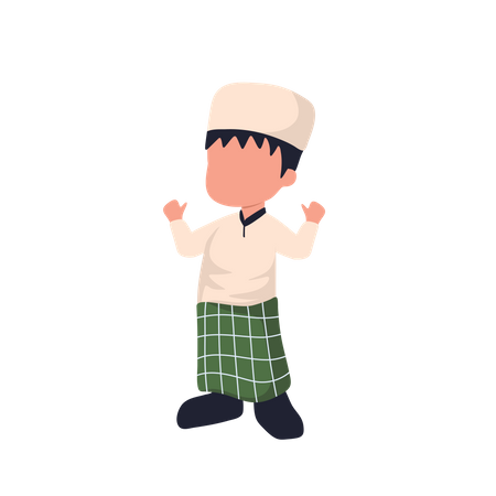 Muslim Boy  Illustration