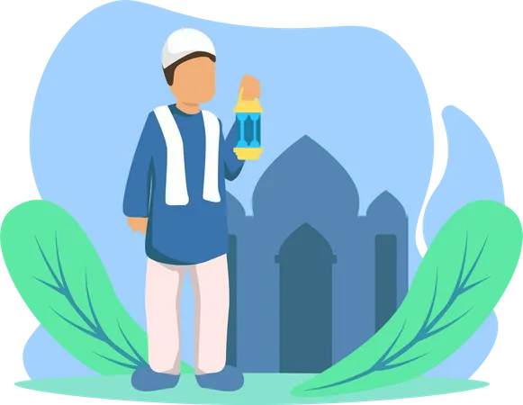 Muslim boy  Illustration