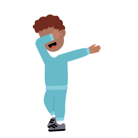 Muslim Boy doing dab  Illustration