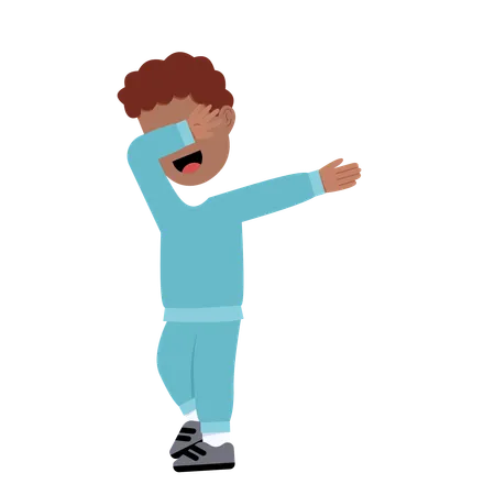 Muslim Boy doing dab  Illustration