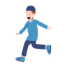 muslim boy walking illustration free download