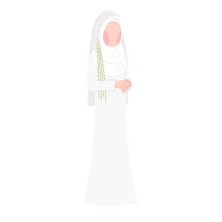 Muslim bride giving photoshoot pose  Illustration