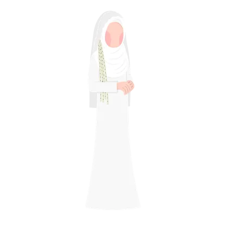 Muslim Bride Wearing Hijab Illustration