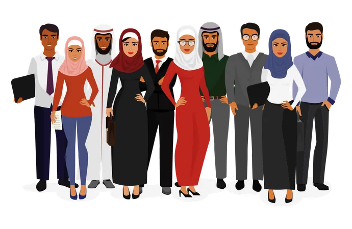 Muslim business community  Illustration